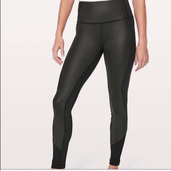 Lululemon Wunder Under Hi Rise Leather Limited - Picture 3 of 8